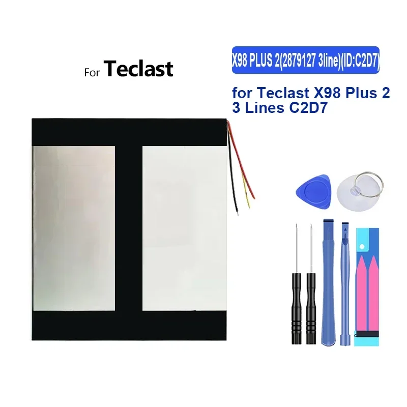 9000mah Replacement Battery 2879127 for Teclast X98 Plus 2 Plus2 Tablet PC 3 Lines C2D7 Notebook Battery Warranty + Track NO