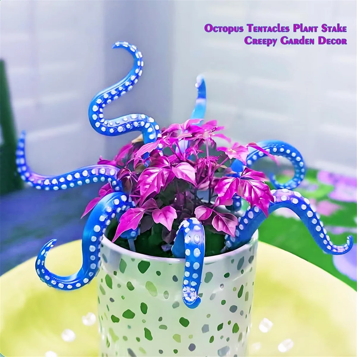 7PCS SeaMonster Tentacles Octopus Tentacle Plant Stake Garden Stakes for Plant Decor Octopus Tentacle Stakes B