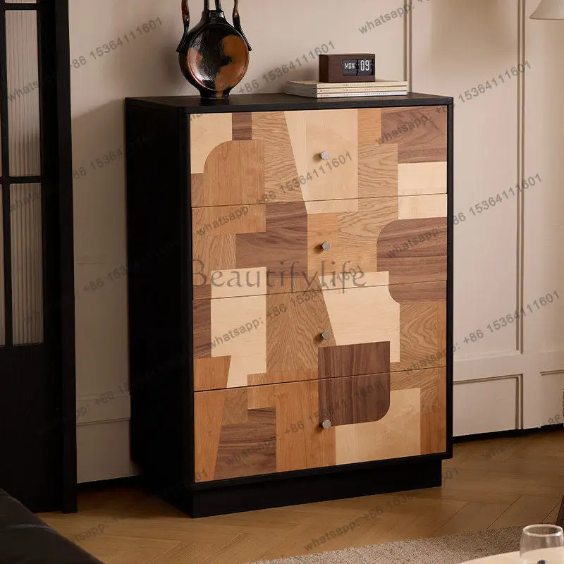 

XX. French medieval all-solid wood chest of drawers, living room, bedroom, wall cabinet