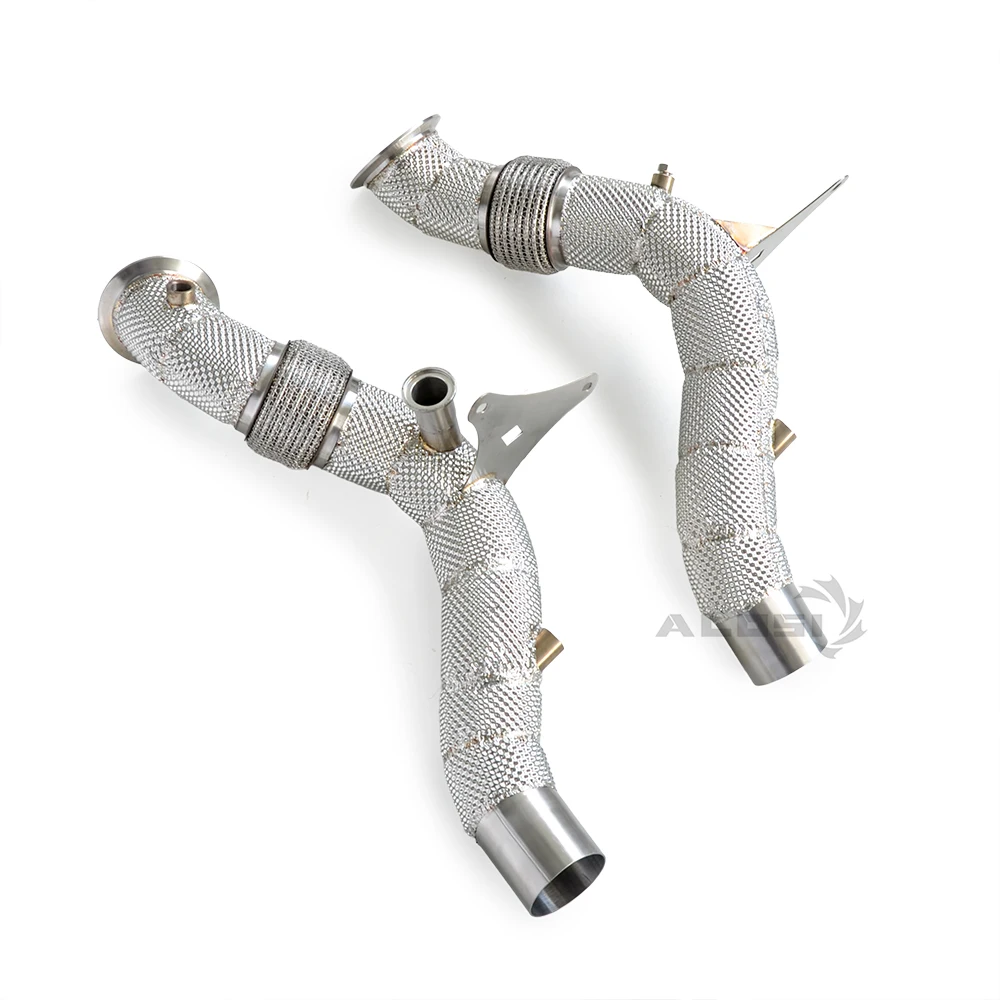 

Exhaust downspout for Ferrari F8 3.9T 2019-2024 with insulation protection, high-performance exhaust downpipe