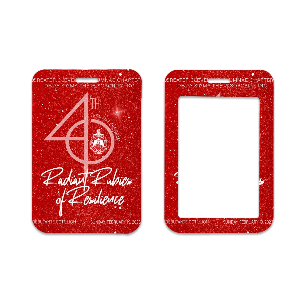 Sorority Lanyard Delta Sigma Theta ID Card Holder Credential Holders Neck Straps Women Badge Holder Keychains Accessories