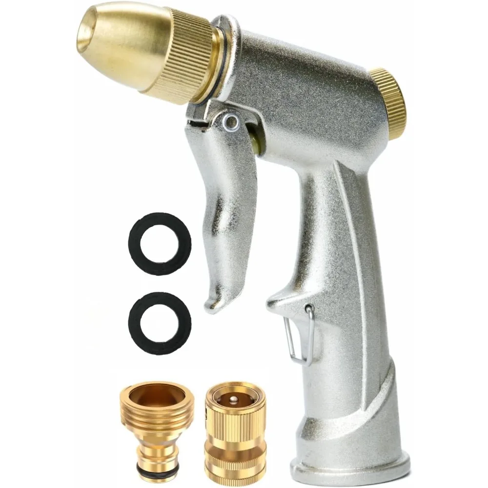 

Hose Gun Sprayer Nozzle Heavy Duty - High Pressure Garden Power Water Jet Head Washer for Outdoor, Car, Lawn, Commercial Wash 10