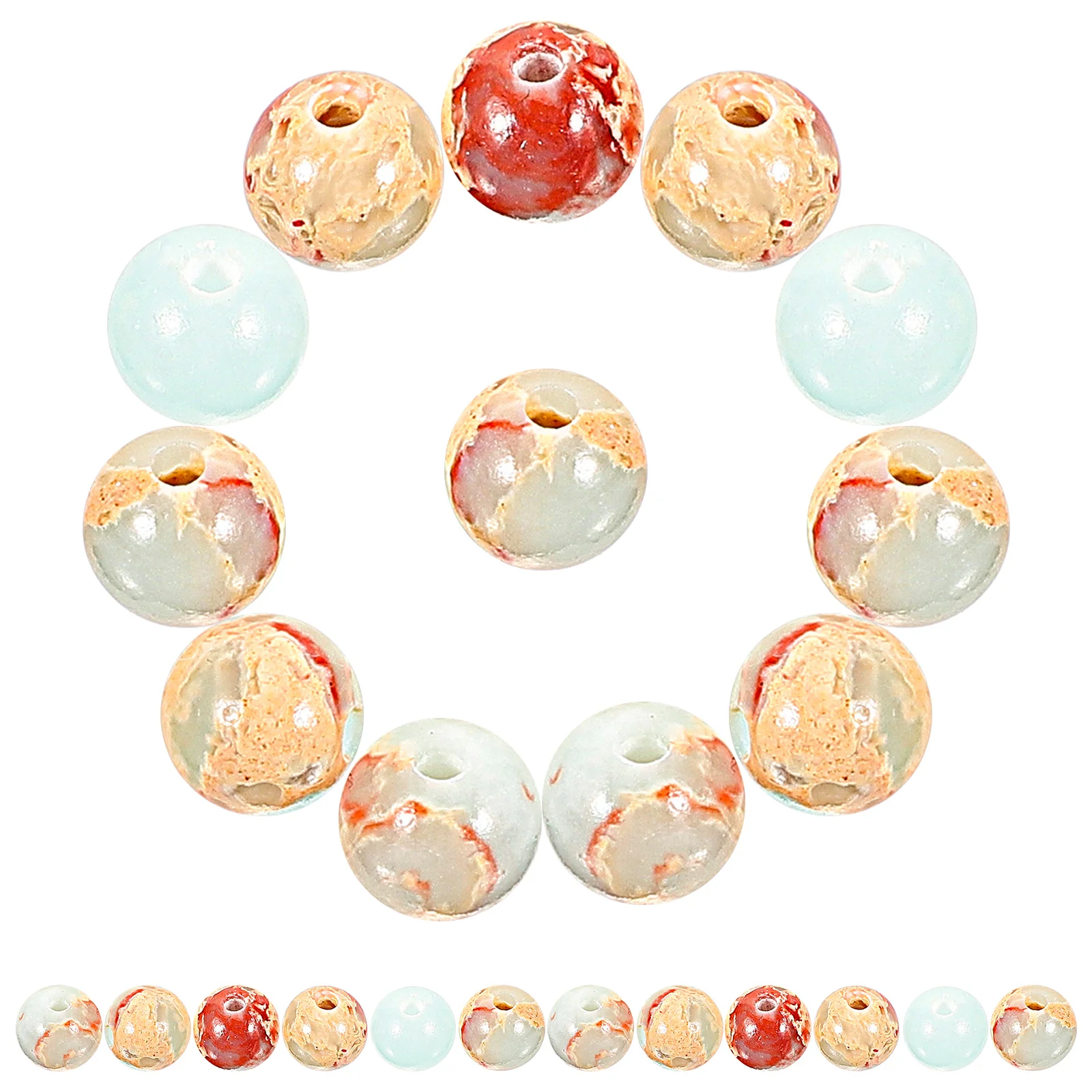 

30 Pcs 6MM Sky Blue Nephrite Stone Beads for Necklace Bracelet DIY Jewelry Making Crafts Decorative Accessories