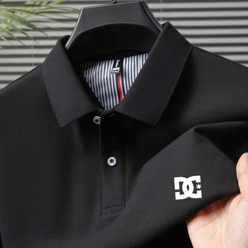 

Summer men's polo shirt, featuring a business-style collar and chest logo design, comes in various colors to choose from.