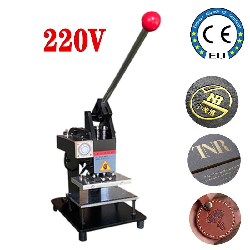 

NEW 150*100mm Manual Hot Stamping Machine 220V Leather Embossing LOGO Branding Machine Hot Mark Machine Bronzing Machine ZY-160B