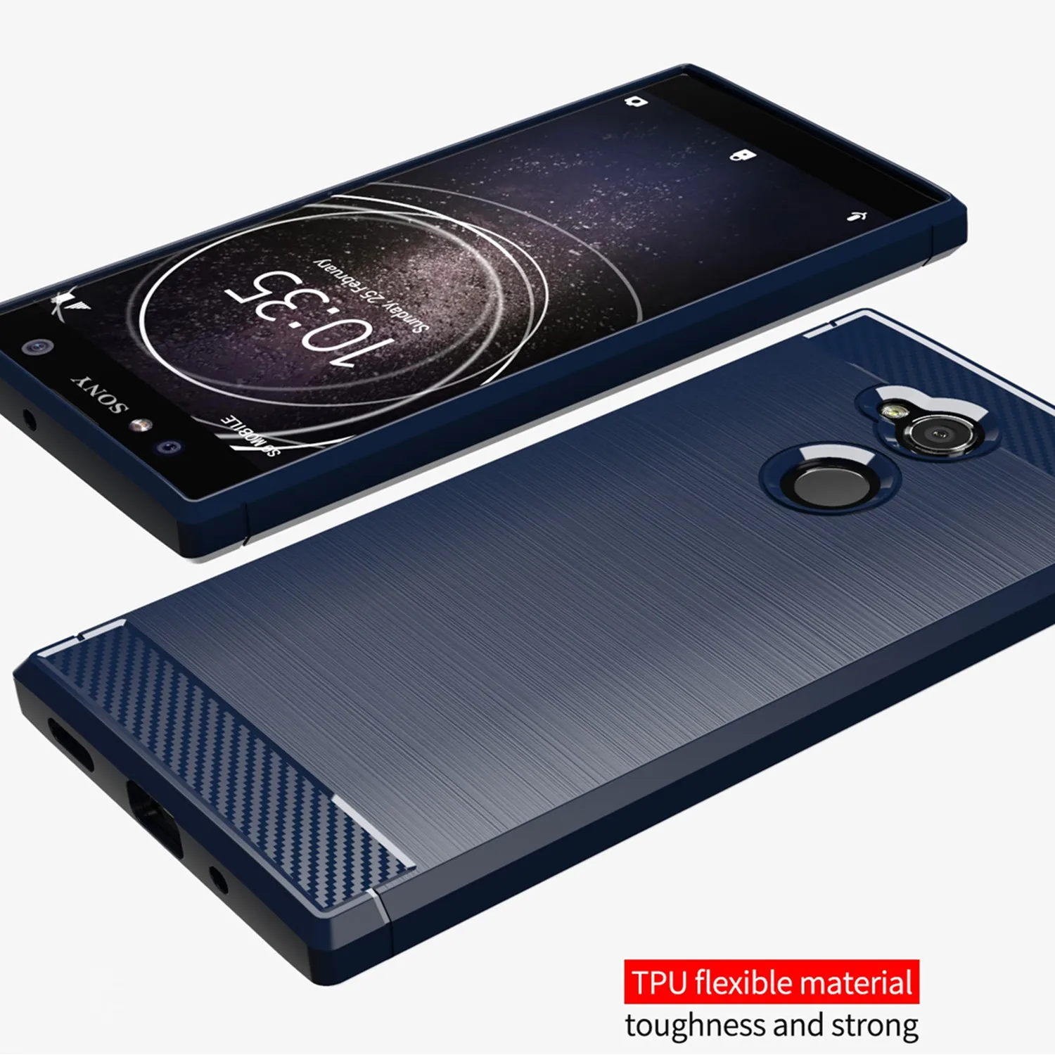 Мягкий матовый чехол для Sony Xperia XA2 Ultra XA2ultra, роскошный силиконовый защитный чехол для sony xa2 ultra, чехлы для телефонов из углеродного волокна