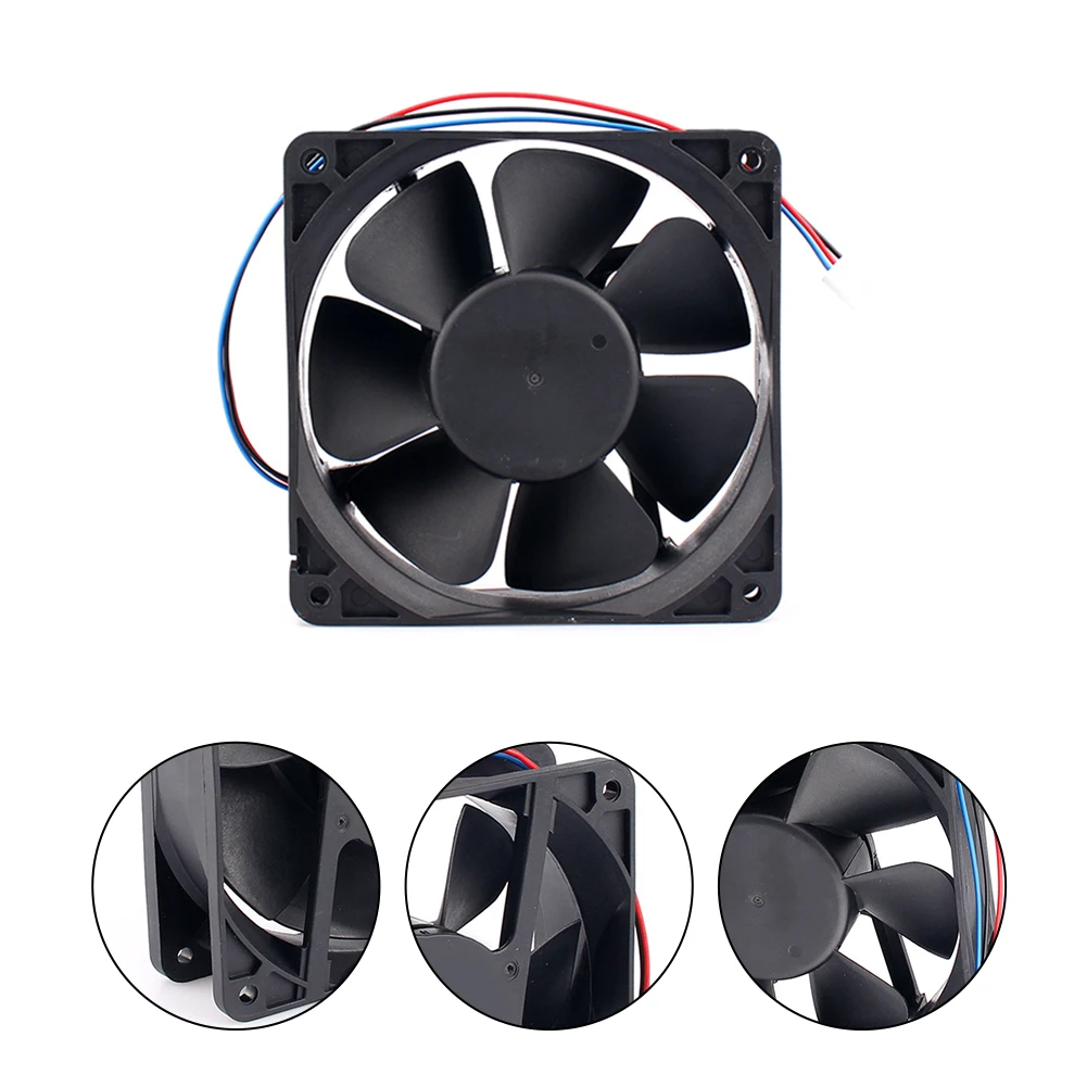 Industrial Cooling Fan Ball Bearing Cooling Fan 12cm For 12038 12/24V Industrial Cooling Fan Connector Flange Offers Excellent