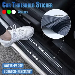 Carbon Fiber Car Door Sill Sticker Scratch Protection Strips for Lexus RX350 Logo 2023 Trunk Door Bumper Guard Threshold Trim