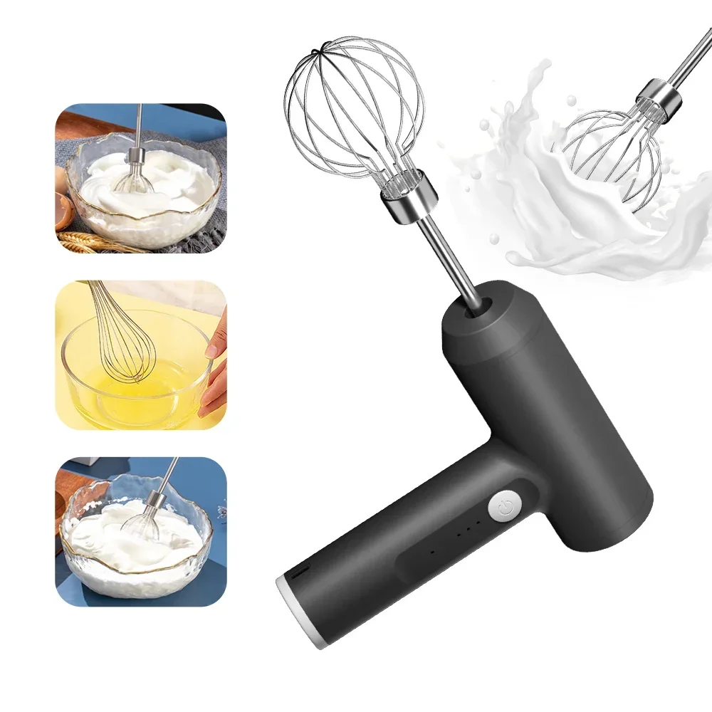 

Wireless Electric Food Mixer 3 Speeds USB Charging Egg Beater Baking Dough Cake Cream Mixer Creamer Automatic Kitchen Tools