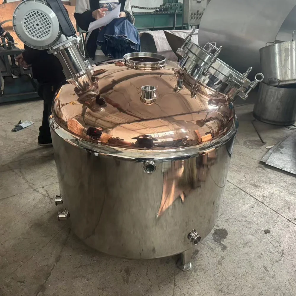 300 L Copper Single-layer Distillation Pot,Boiler,Tank,Fermenter.Distillation,Rectification,Sanitary Steel 304.