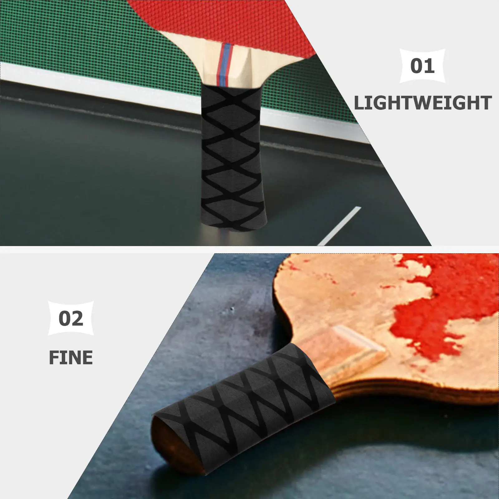 

Non-Slip Elastic Table Tennis Grip Sleeve Sweat-Absorbing Overgrip for Racket Handle Protection Comfort Control and Long-Lasting
