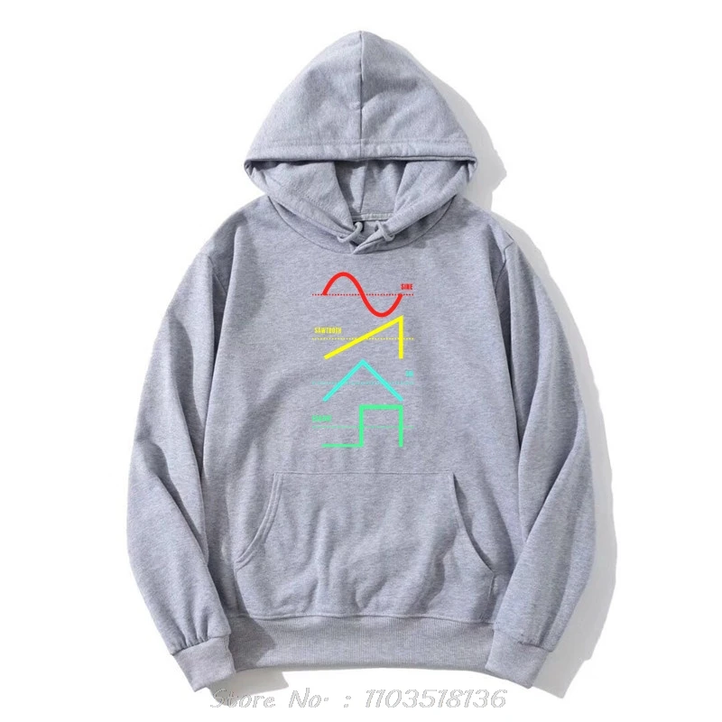 Vintage Analog Synthesizer Techno Waveform Synth Nerd Hoodie Streetwear Birthday Gifts Hoody Sweatshirt Oversized Clothing