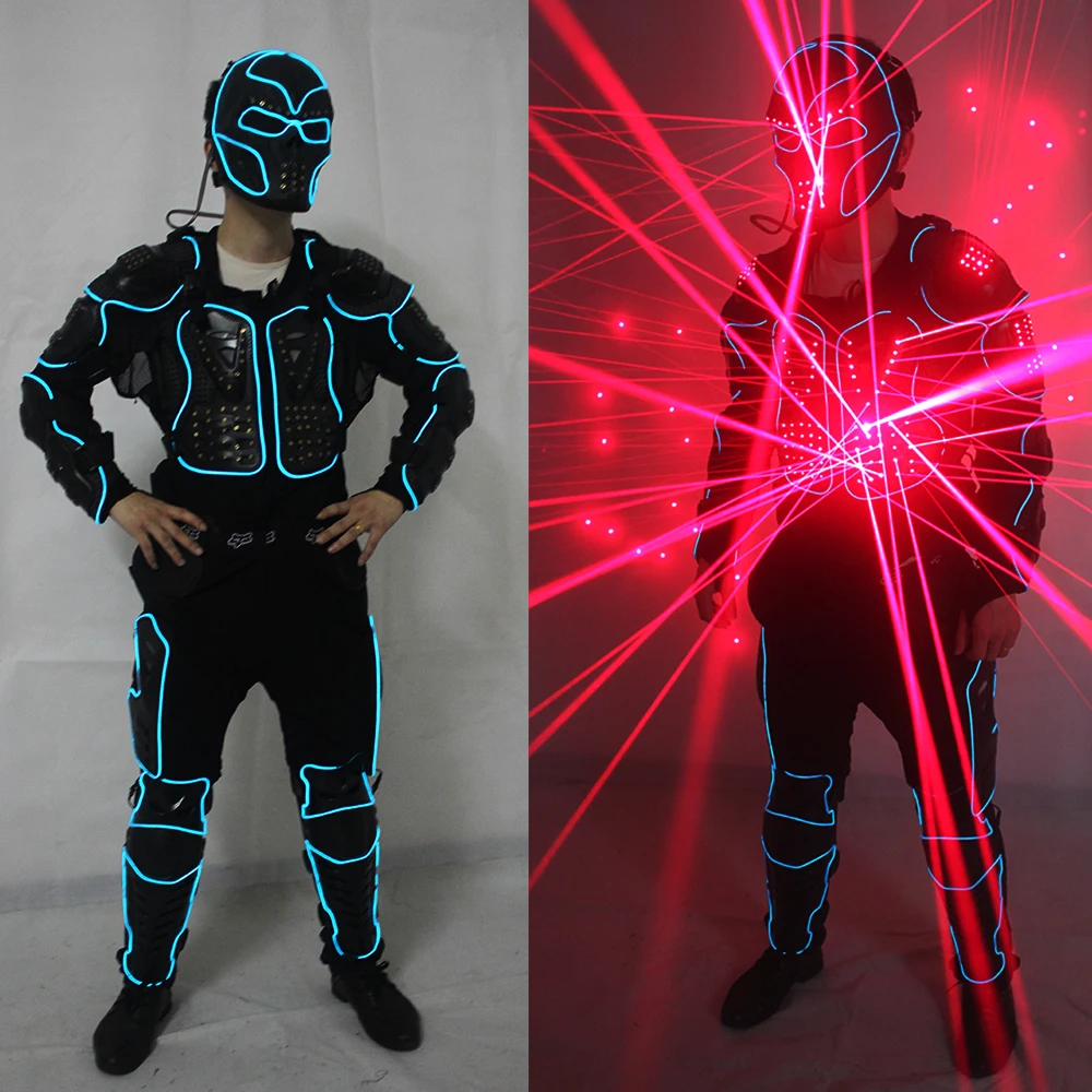 

Светодиодный костюм, светящиеся лазерные лампы, сценическое танцевальное представление, боевое платье для ночного клуба, светящаяся в темноте одежда для шоу