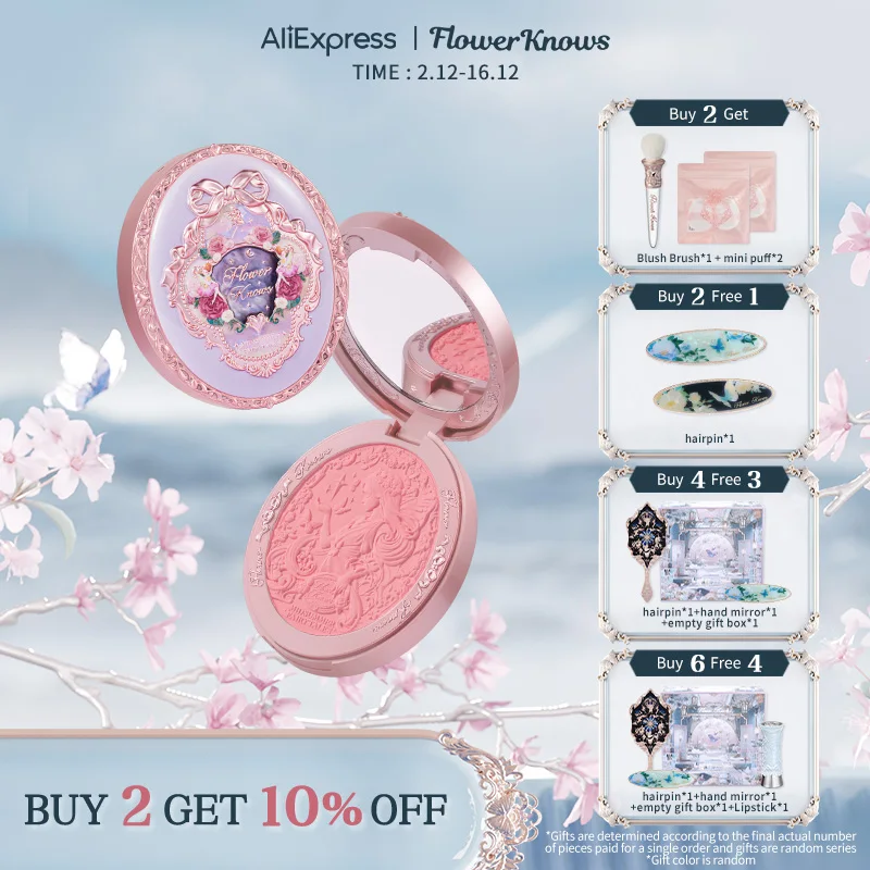 Flower Knows Midsummer Fairytales Collection Velvet Embossed Blush