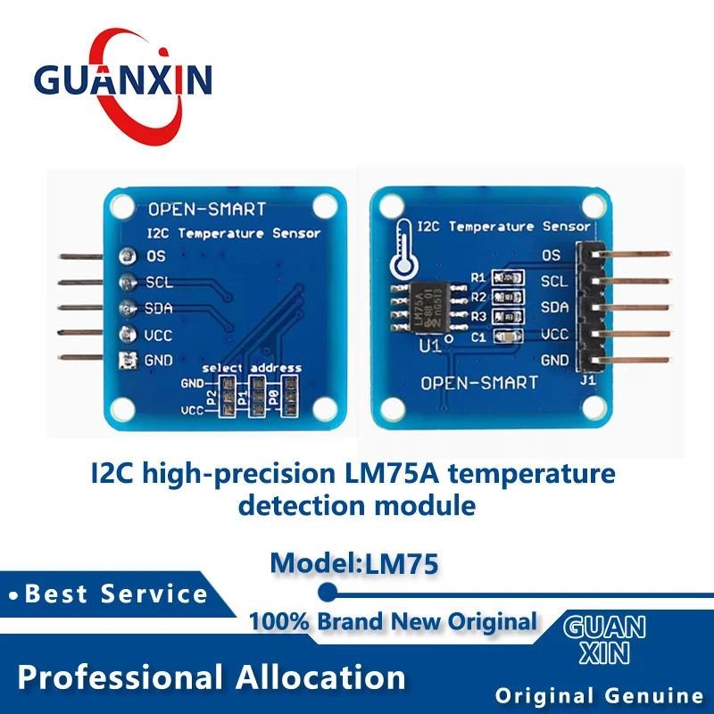 

LM75 temperature sensor I2C high-precision LM75A temperature detection module compatible with UNO R3