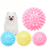Soft Rubber Dog Chewing Toys Pink Bone Toy Durable Molars Training Ball Toy Chihuahua Yorkie Interactive Treat Toys Pet Supplies