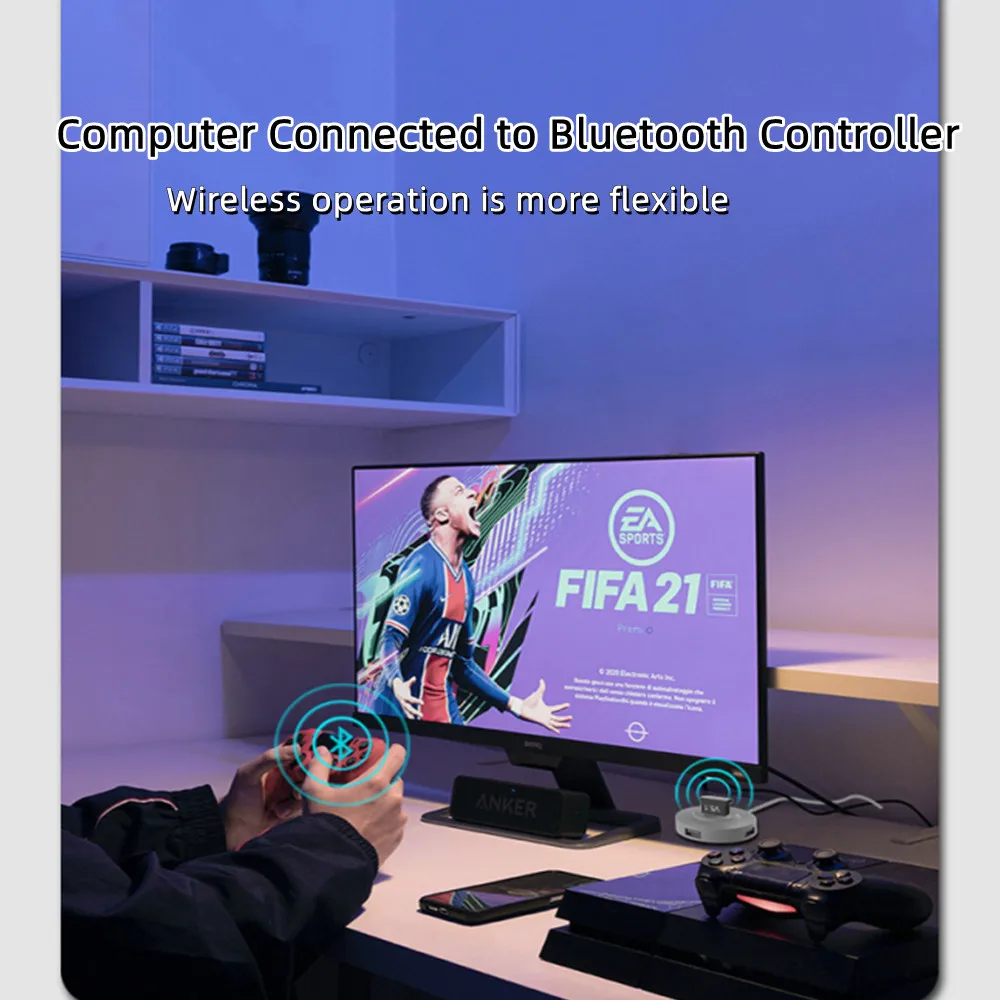 Bluetooth 5.1 USB-adapter voor pc-laptop - Zenderontvanger Bluetooth Dongle Draagbare draadloze MINI USB Bluetooth 5.1-adapter