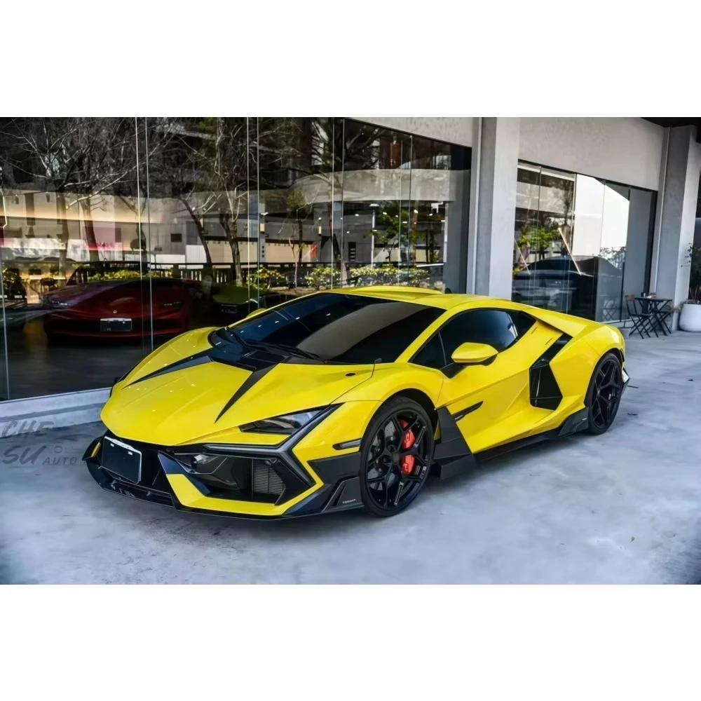 Hot Pressed Dry Carbon Fiber MSY Style Front and Rear Lip Side Skirts Tail Wing Hood Kit Suitable for Lamborghini Revuelto