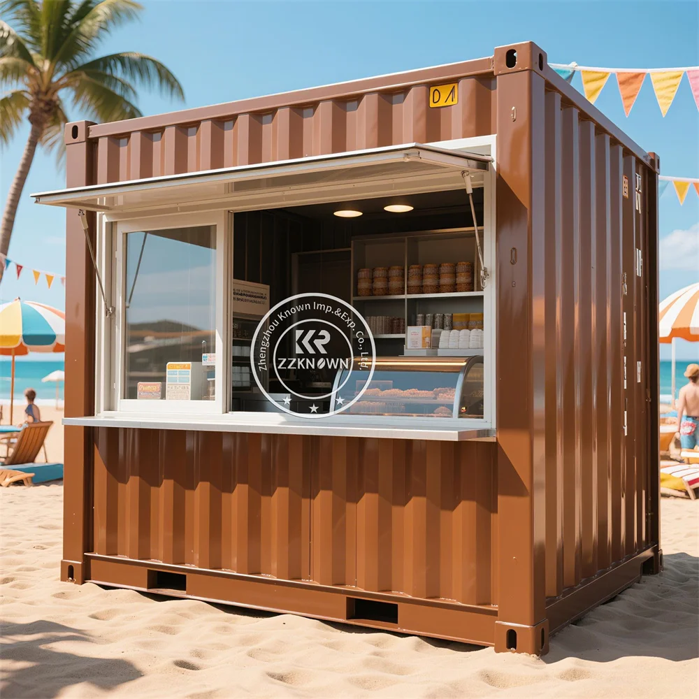 

Custom Container Coffee Shop Prefab Coffee Shop Street Restaurant Full Kitchen Pizza Cart Prefabricated Container Bar For Sale
