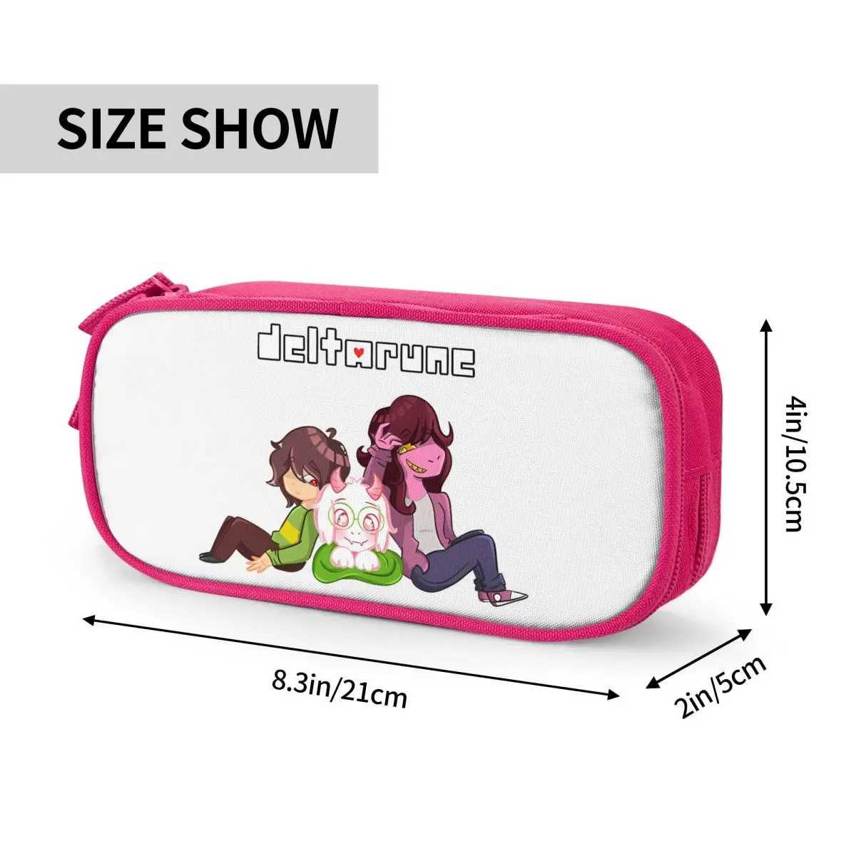 مقلمة DELTARUNE FUN GANG حقائب أقلام ممتعة للطلاب تخزين كبير للوازم المدرسية مقلمة هدية