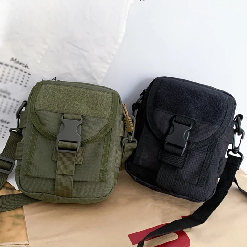 Fashion Men Messenger Bag Multi-function Canvas Cell phone Shoulder Bag Casual Chest Pouch Backpack Small Crossbody Pack XA1AA