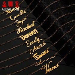 Auxauxme Custom Name Necklace for Women Multi-style Classic Personalized Letters Nameplate Pendant Collar Birthday Jewelry Gifts