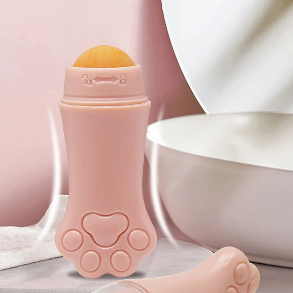 1 قطعة عصا امتصاص الزيت الحجر البركاني زيت الوجه التحكم الأسطوانة المحمولة ماكياج اللمس متابعة الكرتون لطيف القط تصميم العناية بالبشرة