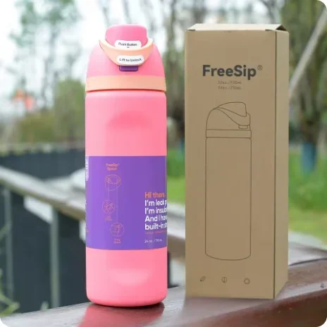 

32Oz Insulated Stainless Steel Cup Water Bottle with Straw, BPA-Free Sports Water Bottle, Great for Travel