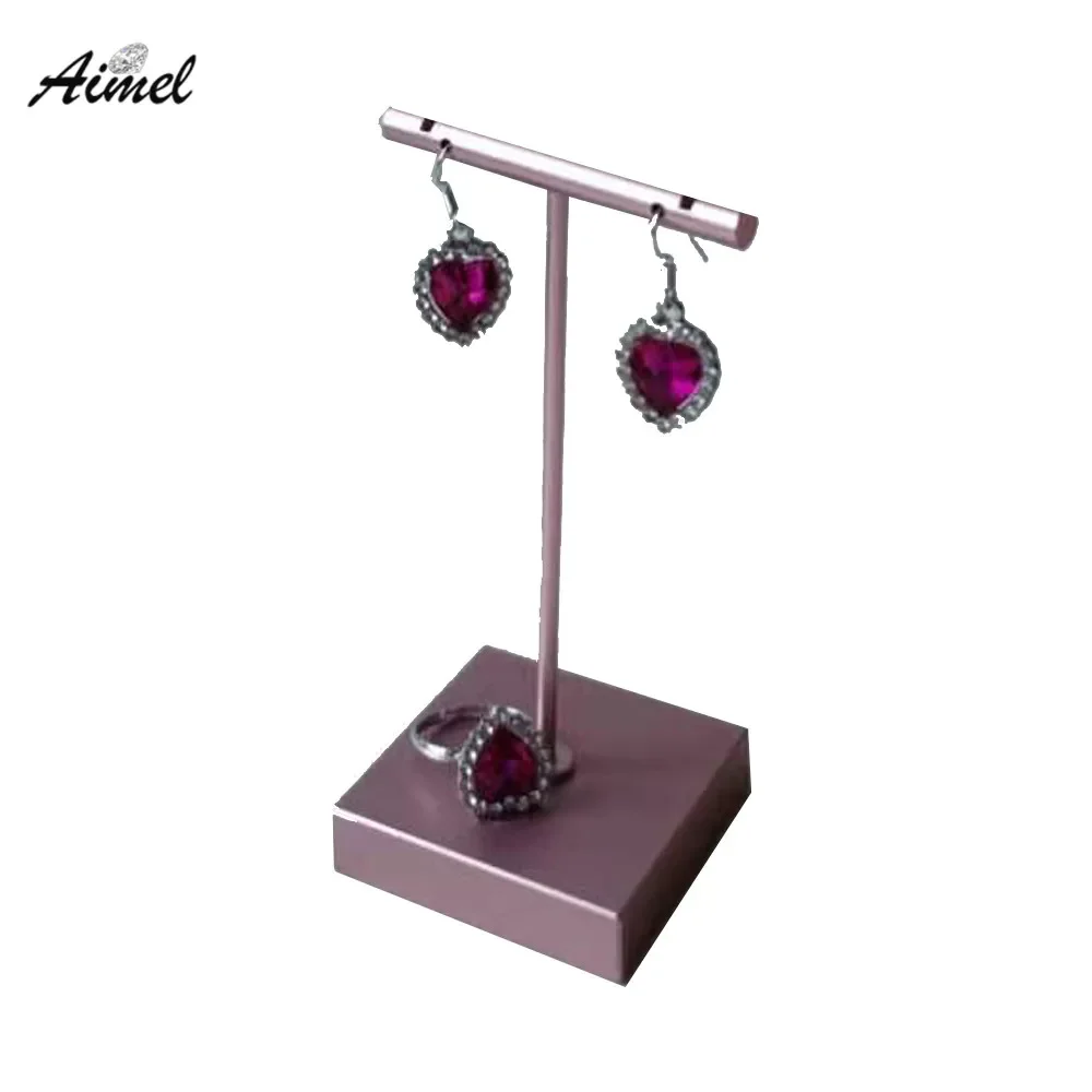 Présentoir pour boucles d'oreilles et bijoux, organisateur suspendu pour bagues en métal, étagère de rangement pour clous, Piercing, bijoux, barre en T, étui 11cm