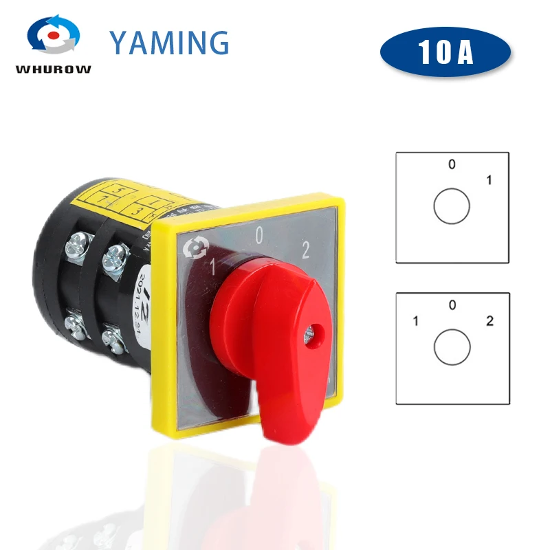 

10A HZ5B Series Changeover Rotary Cam Switch 1-4 Poles Layers Two/Three Positions Silver Contact Control Circuit