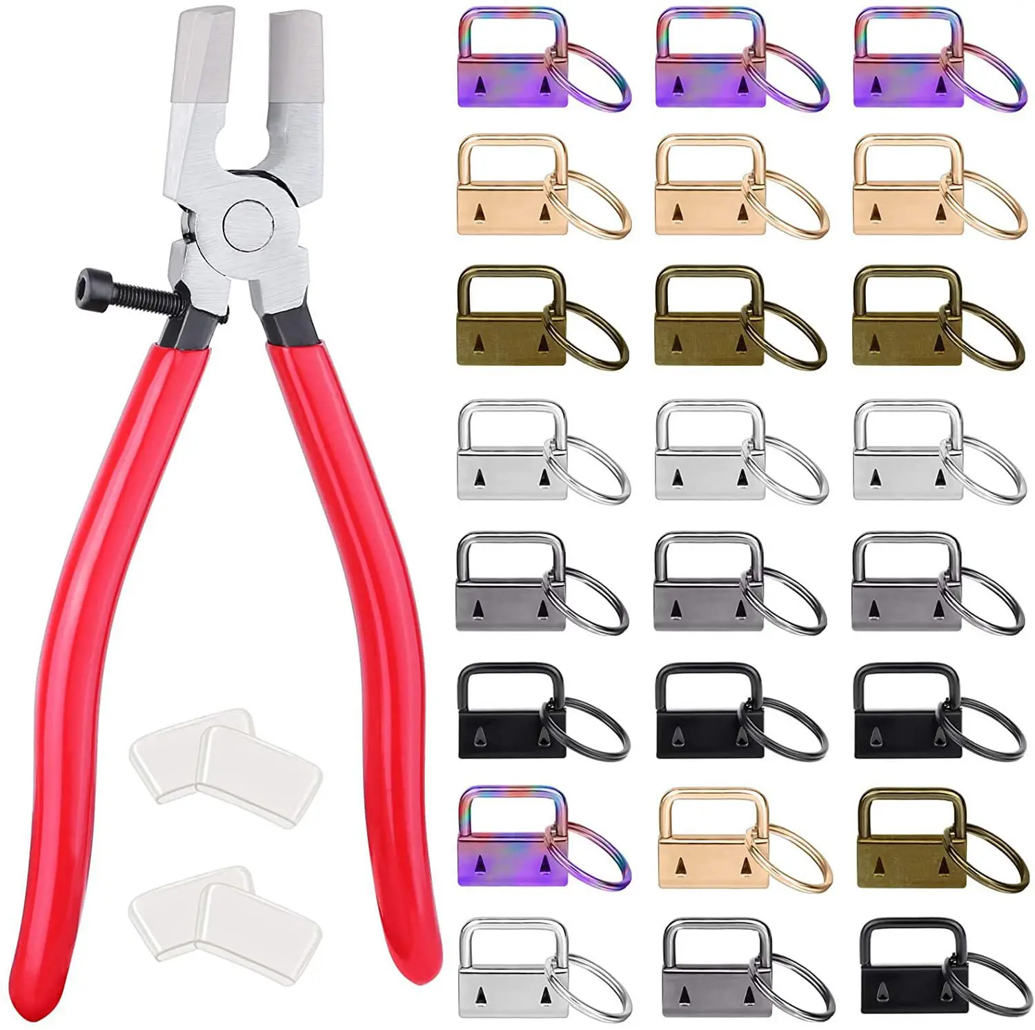 25mm Metal Ribbon Tail Clip Key Ring Connector Buckle for Luggage Rope Strap DIY Travel Accessories