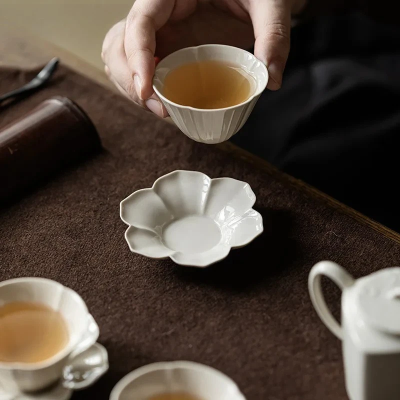 Plant Ash Sunflower Coasters Luxury For Coffee Cups Base Household Heat Insulation Placemats Chinese Tea Set Decoration view 2
