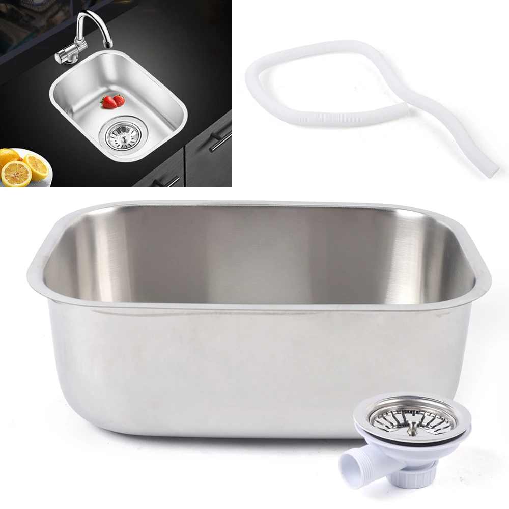 RV Caravan Camper 304 Stainless Steel Hand Wash Basin Kitchen Rectangular Sink Hand Wash Basin Sink