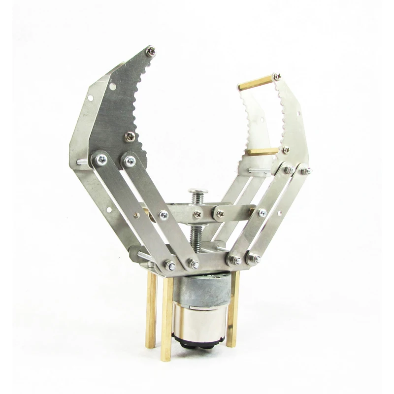 Aço inoxidável Garra Robô Braço, 16kg Grip Gripper Clip, 37mm DC Motor para Arduino, Kit DIY, Metal Garra Mecânica Bracket