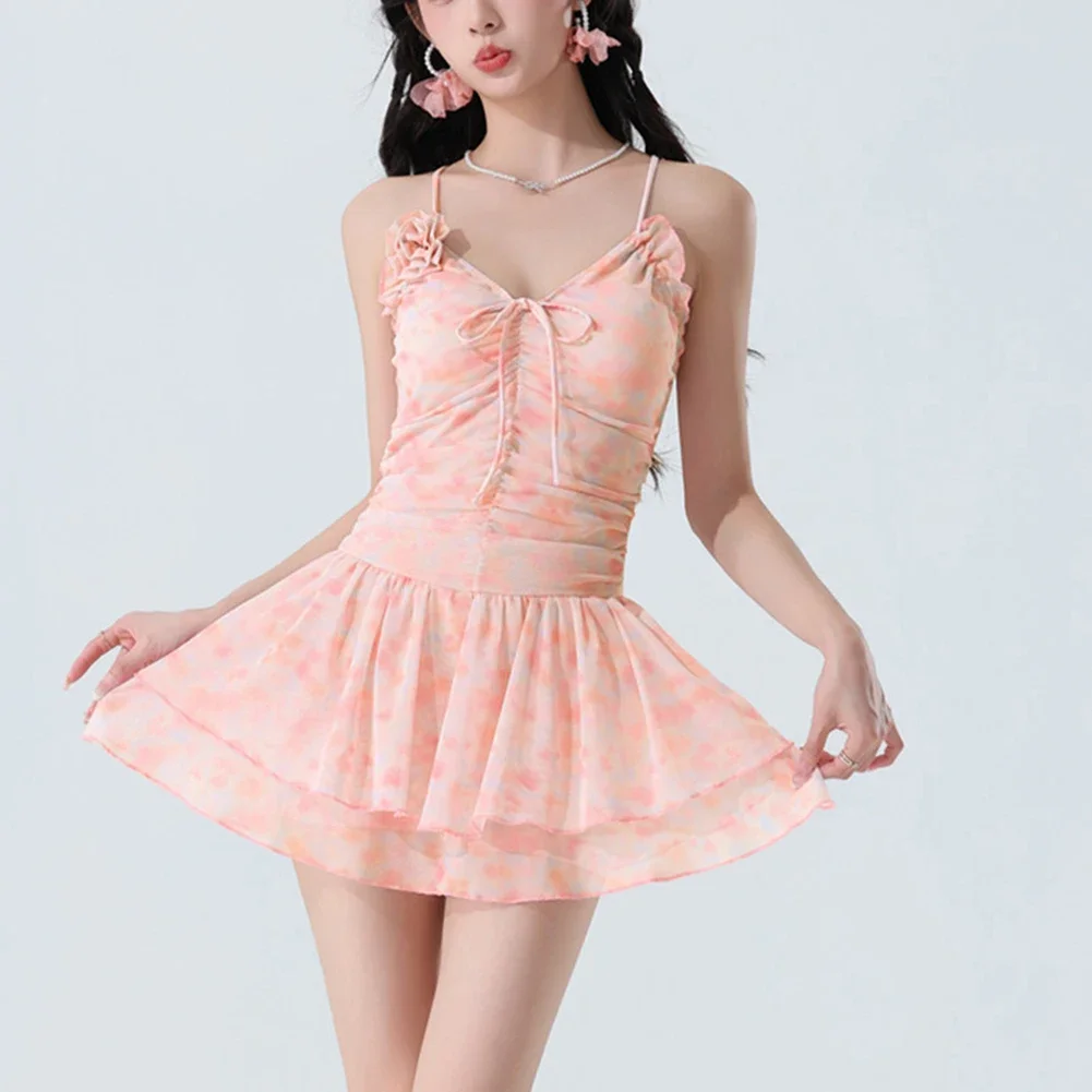 ملابس سباحة نسائية جديدة لعام 2025 ضيقة ومثيرة ورغبة نقية لطيفة على طراز خرافي حبال بدون ظهر غطاء لحم ضيق للعطلات ملابس سباحة ناعمة #5