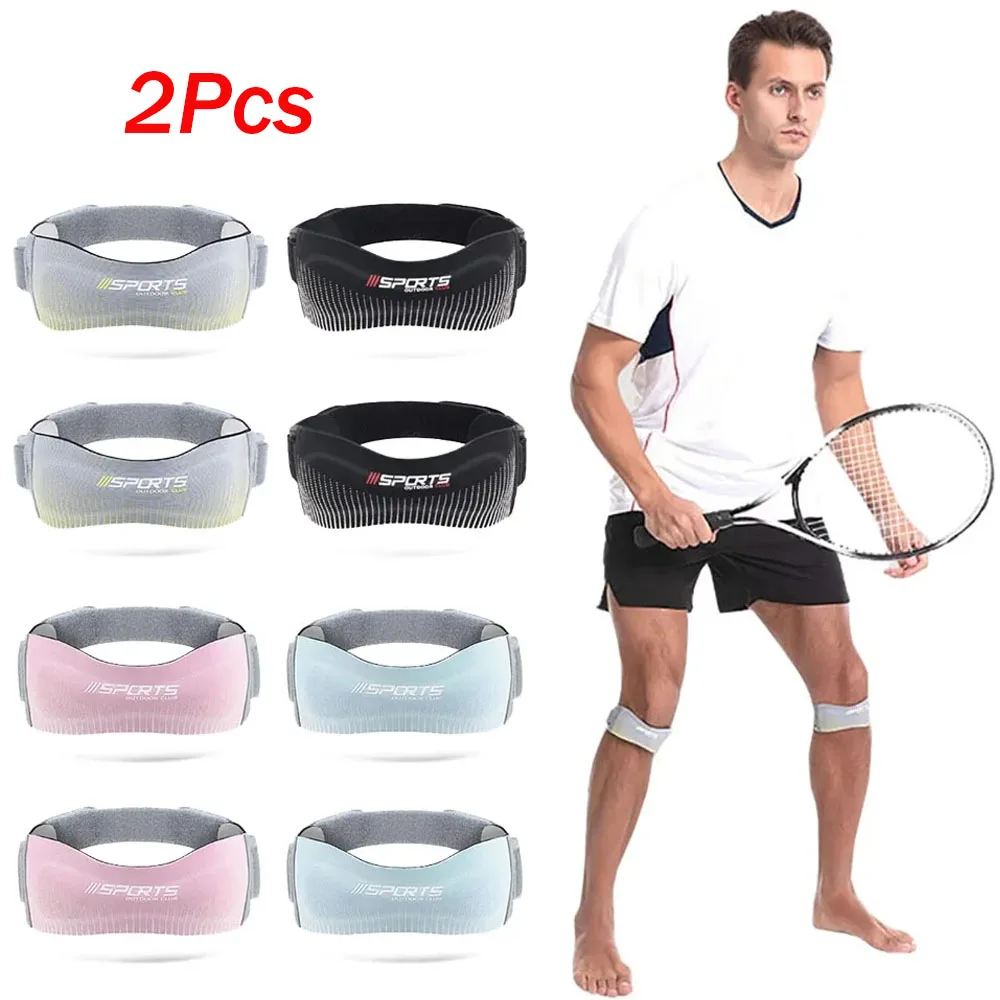 2 Stück Kniescheiben-Bandagen für Outdoor-Sportarten, Laufen, Stoßdämpfung, Springseil, Kompressions-Knieschoner, verstellbare Kniebandage, Unisex