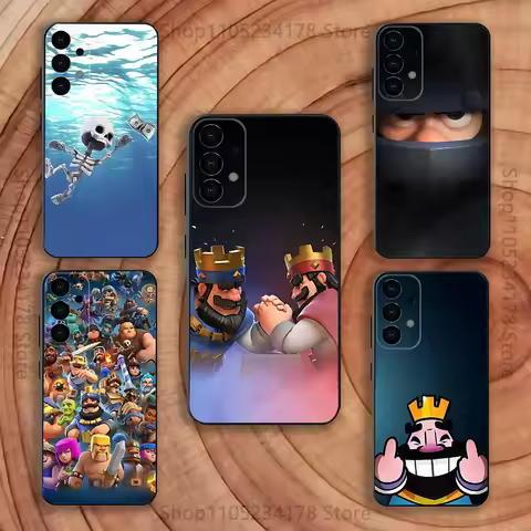 Phone Case For Samsung S25,S24,S21,S22,S23,S30,Ultra,S20,Plus,Fe,Lite,5G C-Clash GAME Royale Black Cover