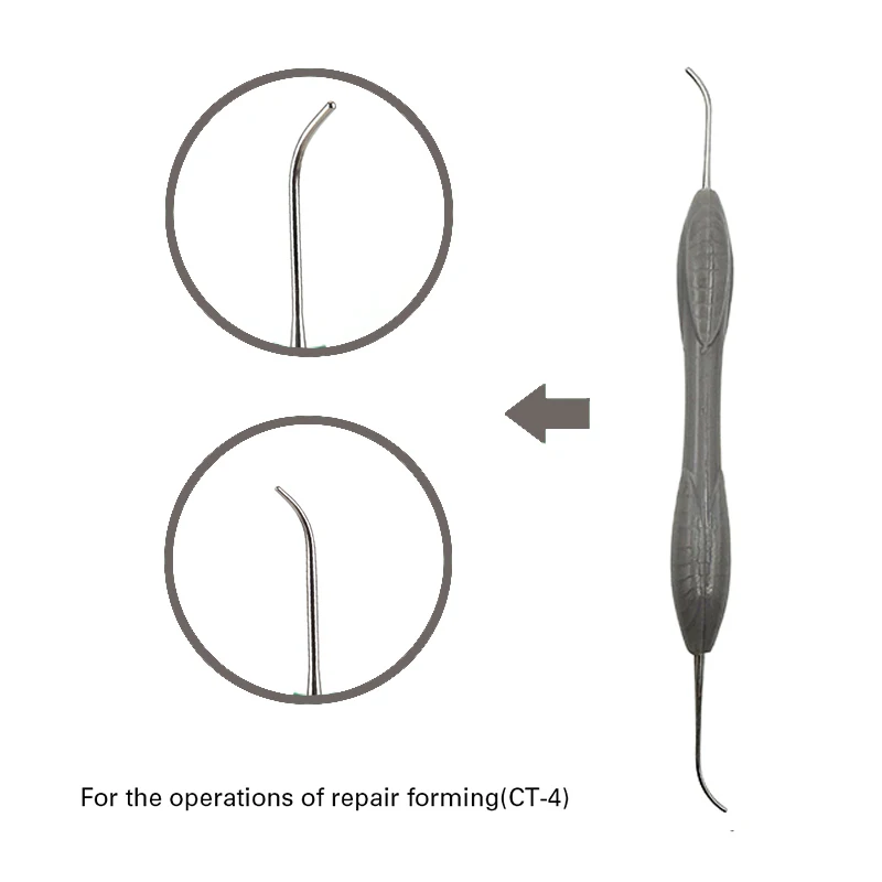 Remplissage de résine dentaire, Instrument de restauration esthétique, couteau de restauration, manche en Silicone, outils de dentisterie antidérapant, 7 pièces