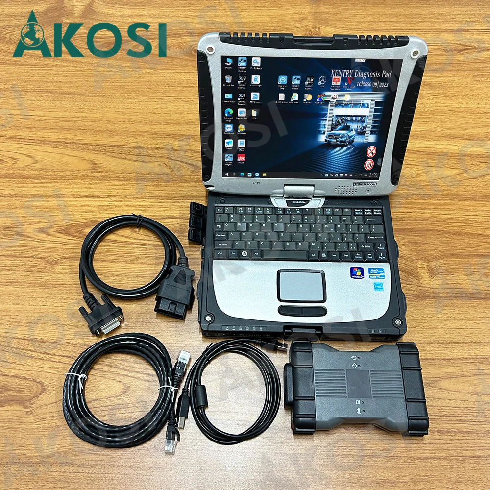 Full Set MB SD C6 Xentry DoIP WiFi Diagnosis Multiplexer PK sd c4 c5 Truck car bus diagnosis tool With Cf19laptop