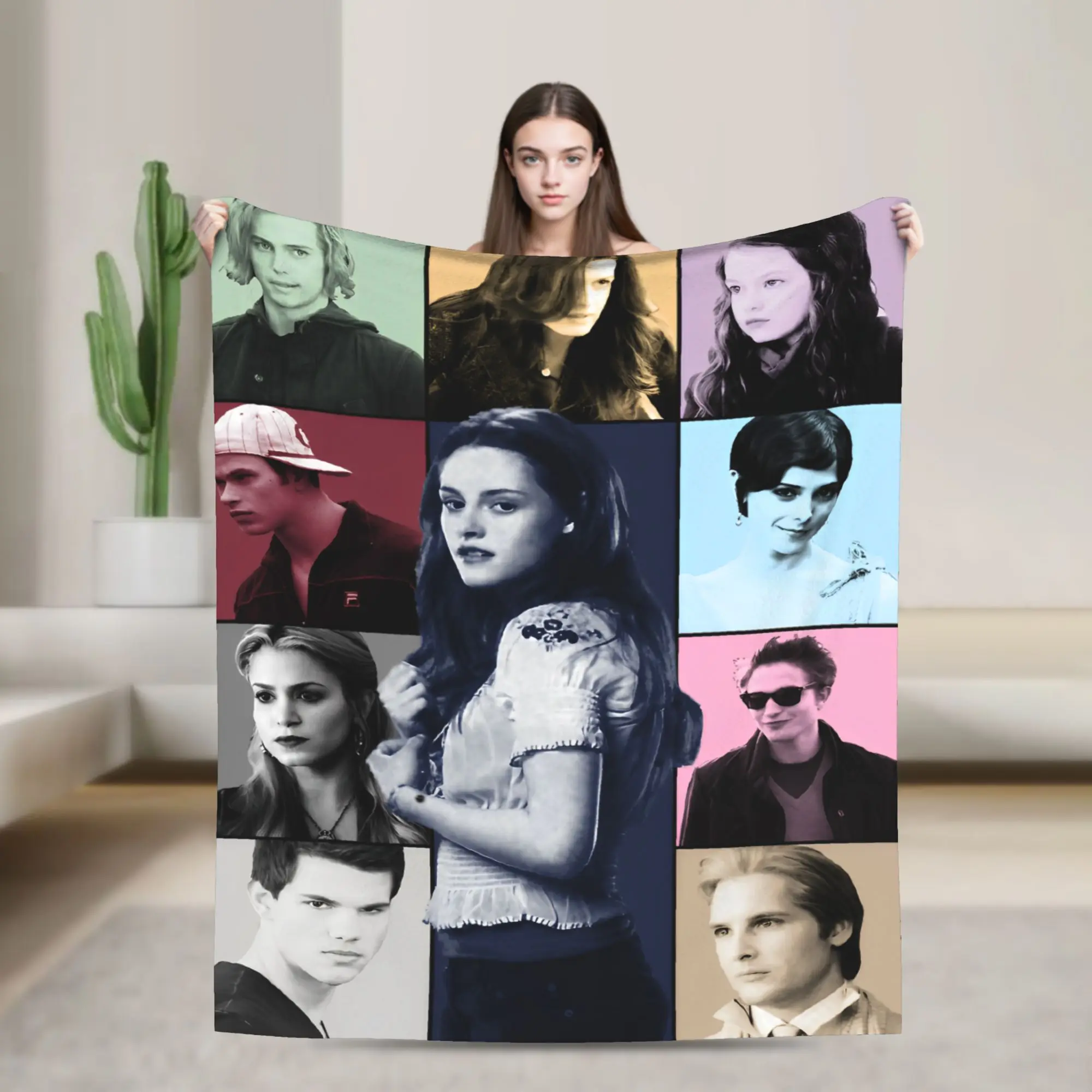 Twilight Blanket Velvet Print Bella The Eras Tour Multi-function Lightweight Thin Throw Blankets for Home Outdoor Bedspread