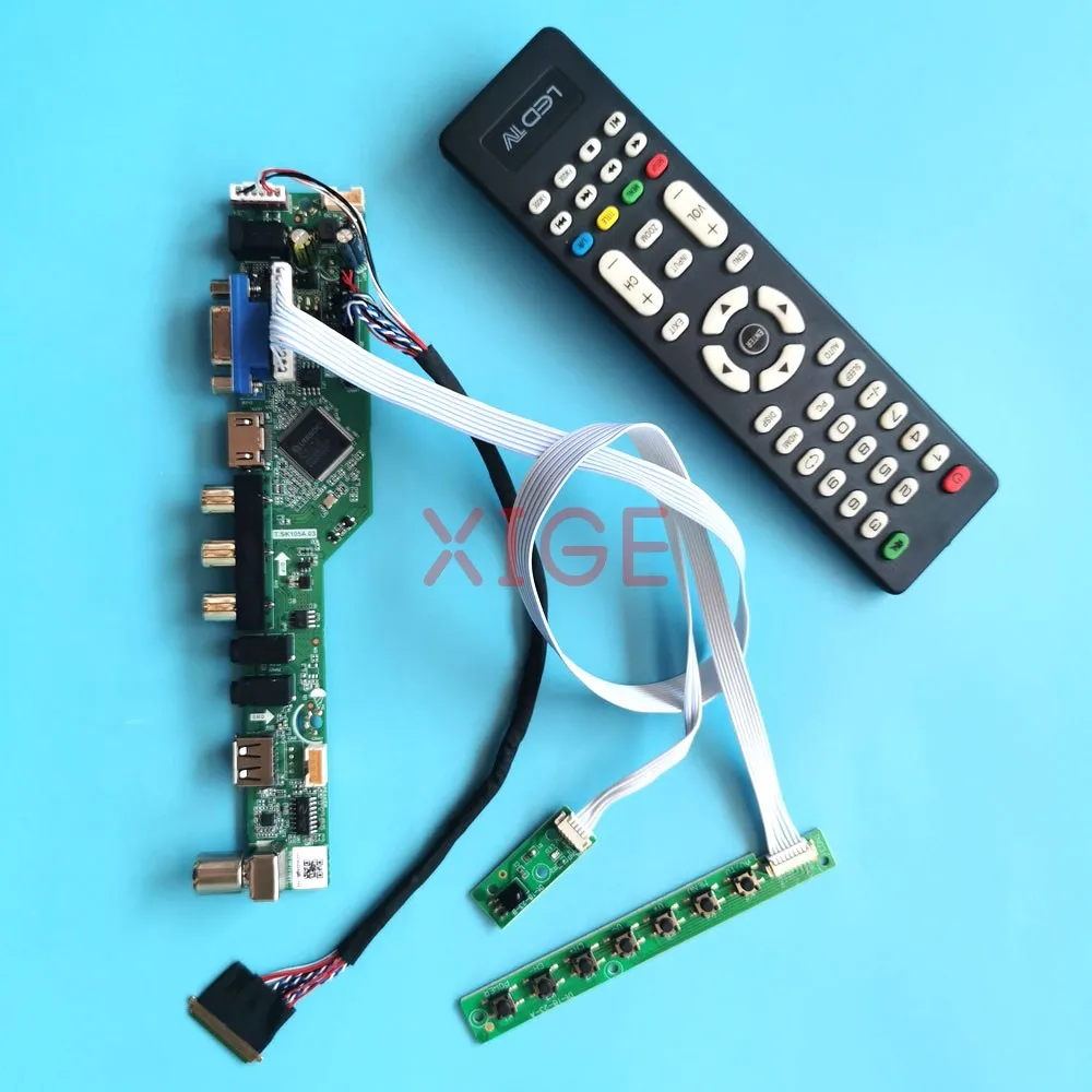 

Для LTN156AT02 LTN156AT03 15,6 "HDMI + VGA + AV + USB аналоговый ТВ экран ноутбука 1366x7668 40-контактный LVDS драйвер контроллера комплект DIY