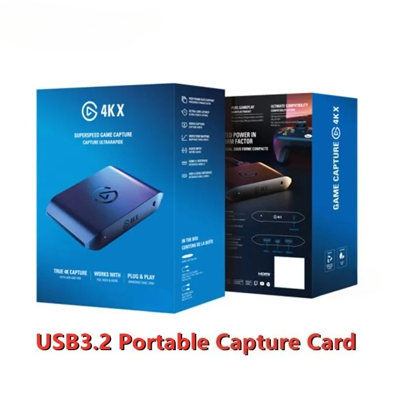 

Egto 4K X Внешняя карта захвата игрового видео USB 3.2 4K144 Запись в реальном времени PS5/Xbox/Switch/HDMI 2.1