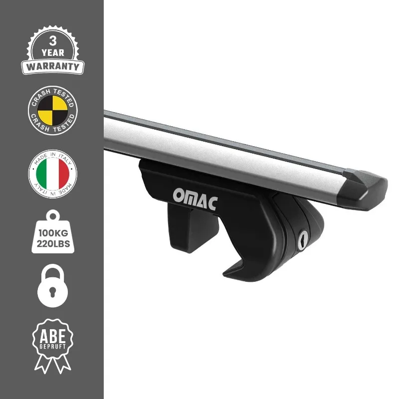 ボルボ XC90 2002-2026 アルミグレー 2個 ルーフラック クロスバー 荷物キャリア