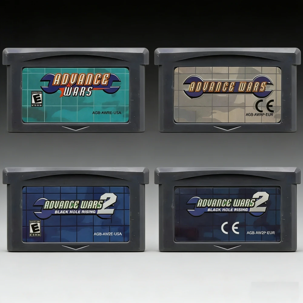 EUA/EUR Advance Wars GBA Cartão Cartucho de videogame de 32 bits Cartão de console para GBA Versão em inglês Advance Wars 2