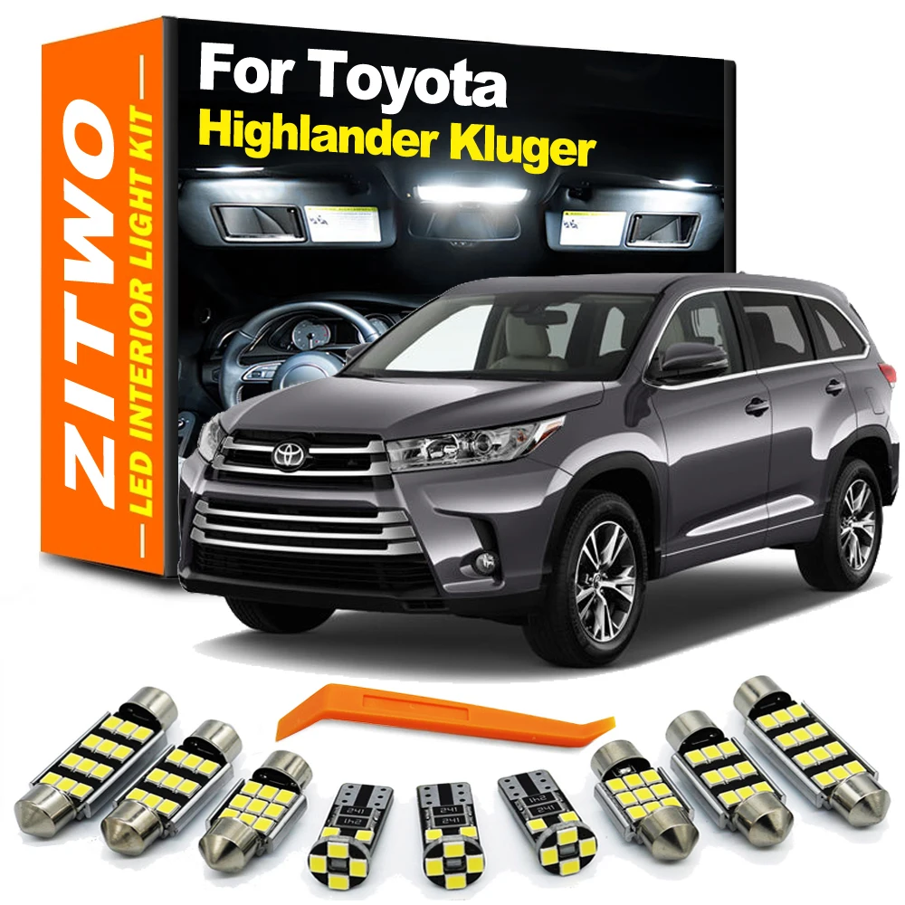 

ZITWO светодиодный внутренний купол для чтения карт, комплект лампочек для Toyota Highlander Kluger 2001-2015 2016 2017 2018 2020, автомобильные аксессуары