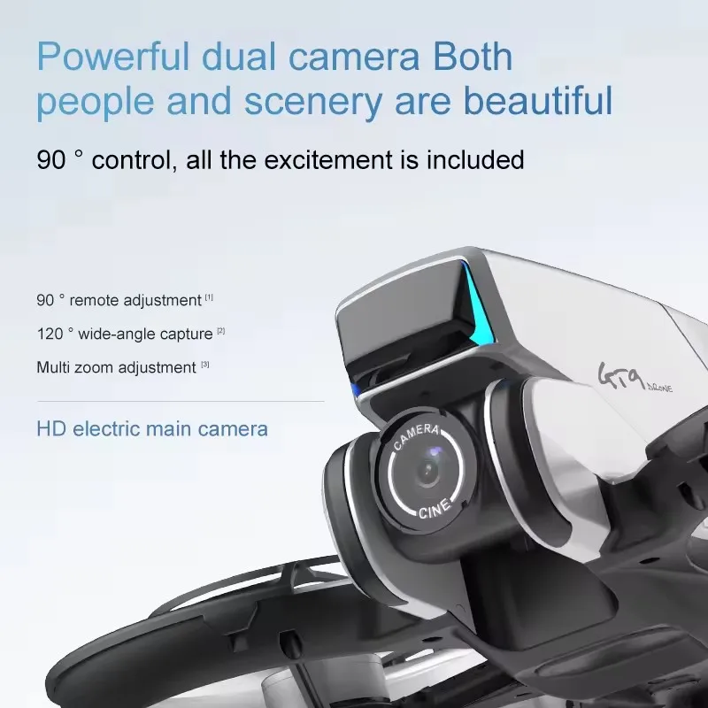 Obstacle Avoidance Brushless RC Drone ESC Dual Camera Optical Flow Positioning 4.3 Inches Screen Quadcopter WiFI FPV Drone Toys