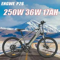 ENGWE P26 SnowElectric Bicycle 26-inch Tire Adult Mountain Bicycle 36V 250W motor 17AH Lithium Battery city Electric Bike