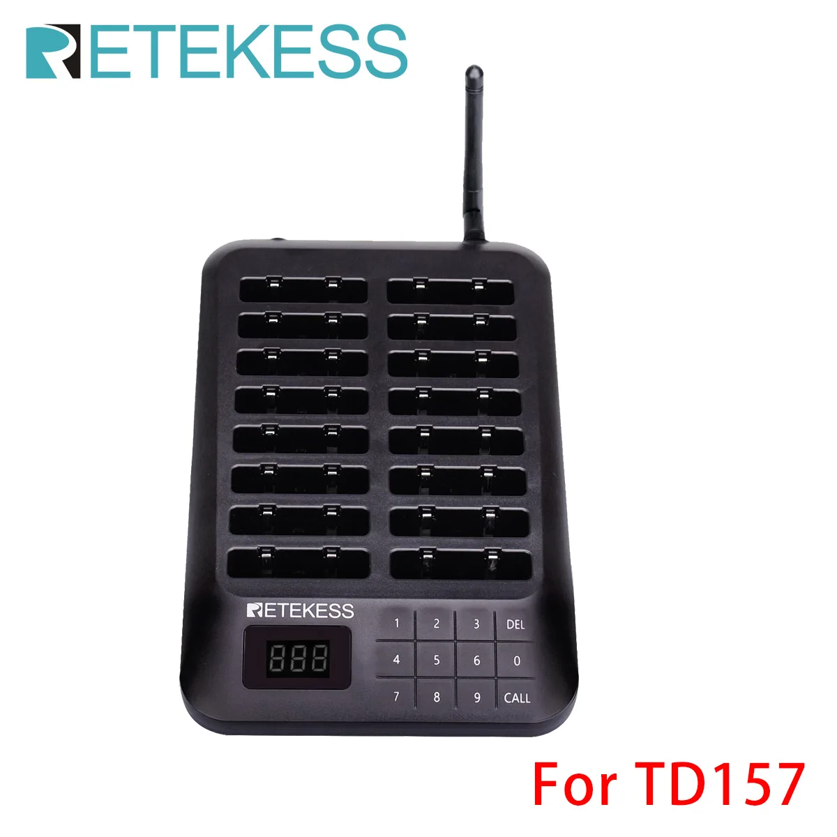 

Retekess Transmitter Keypad & Charging Base For TD157 Restaurant Pager Wireless Calling Queuing System For Cafe Bar Food Truck