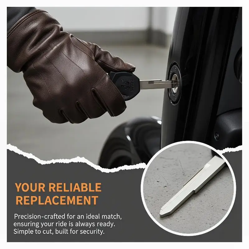2Pcs E-Bicycle Key Blanks Wear Resistant Metal Blade Anti-Corrosion for Key Duplication Professional  Home Use Spare Parts