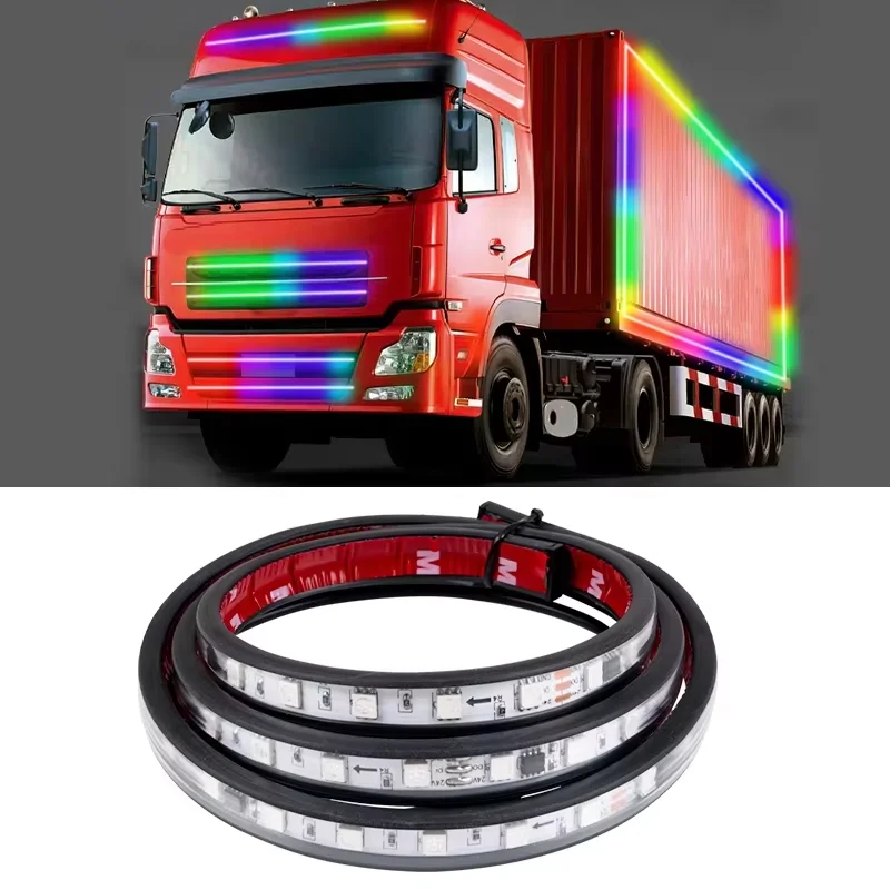 

Symphony Lights LED Strips DRL 24V Truck Brake Warning Driving Lights Bar Ambient Light Car Atmosphere Lamp Exterior Decoration